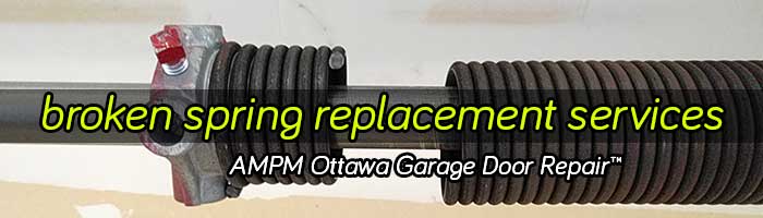At work: A garage door spring replacement Ottawa, Ontario