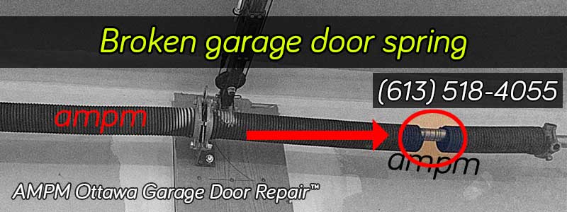 Broken garage door spring